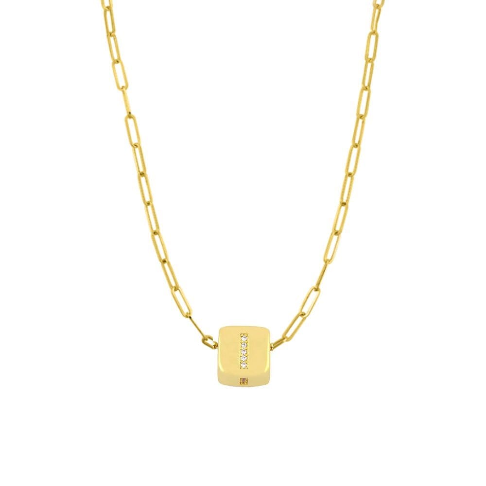 Custom Bling Block Necklace - Capsul