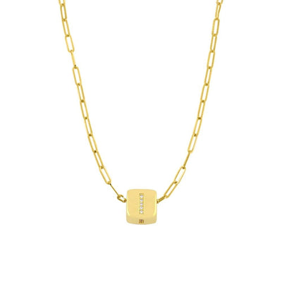 Custom Bling Block Necklace - Capsul