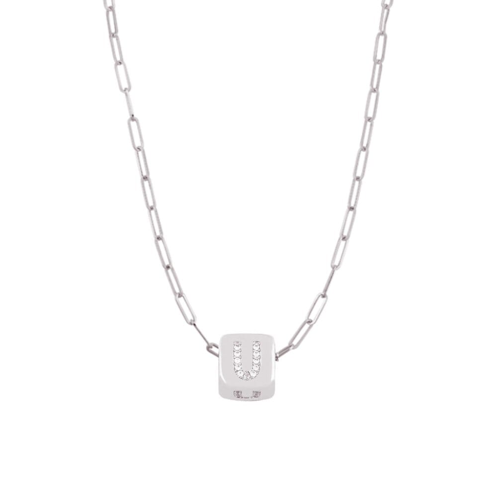 Custom Bling Block Necklace - Capsul