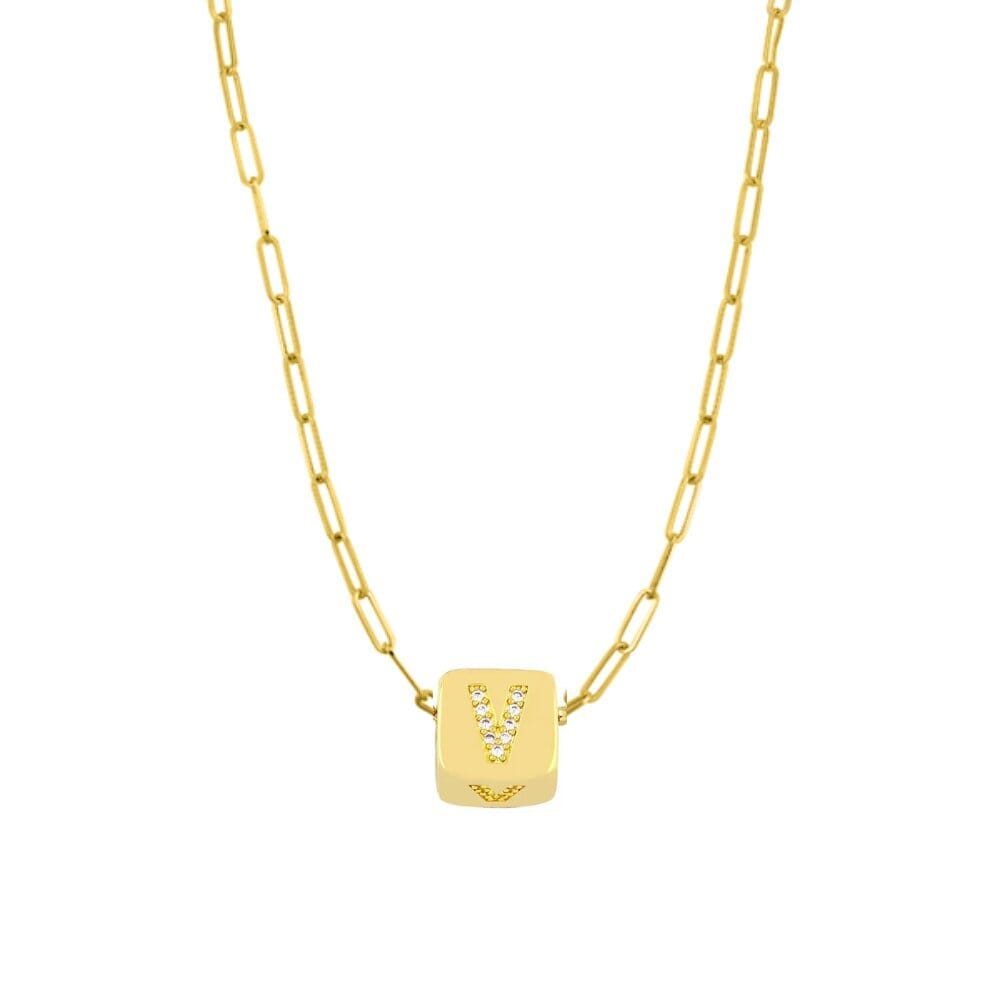 Custom Bling Block Necklace - Capsul