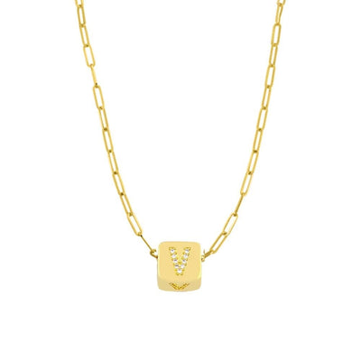 Custom Bling Block Necklace - Capsul