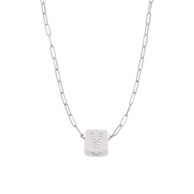 Custom Bling Block Necklace - Capsul