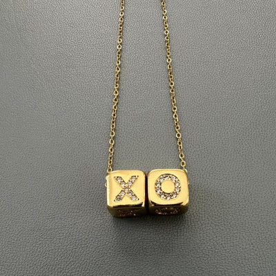 Custom Bling Block Necklace - Capsul