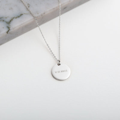 Custom Circle Pendant Necklace - Capsul