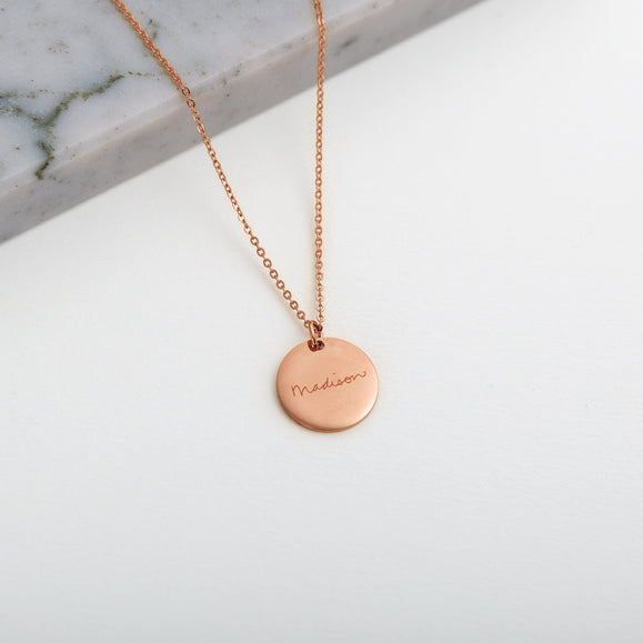 Personalised Double Spinnng Circle Necklace | Posh Totty Designs