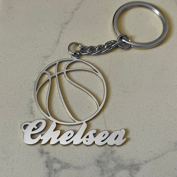 Personalized Basketball Keychain 