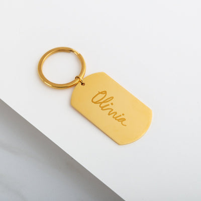 Custom Dog Tag Keychain - Capsul