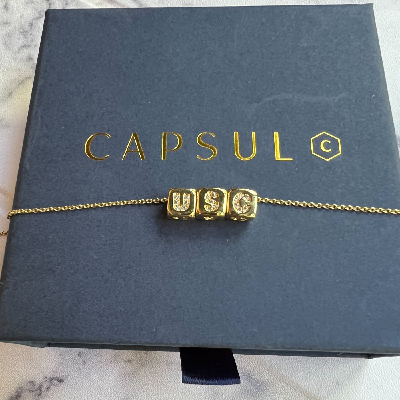 Custom Mini Bling Block bracelet - Capsul
