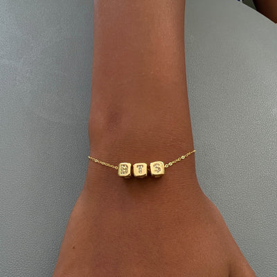 Custom Mini Bling Block bracelet - Capsul