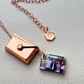 Custom Photo Envelope Locket Necklace - Capsul