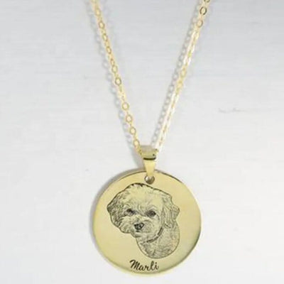 Custom Portrait Circle Pendant necklace - Capsul