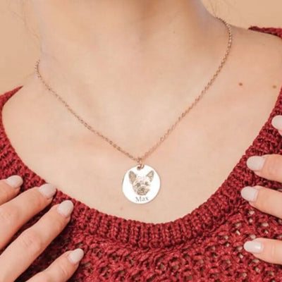 Custom Portrait Circle Pendant necklace - Capsul