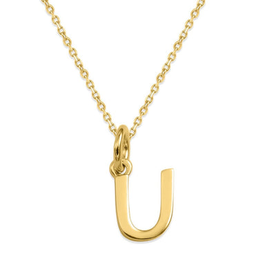Sterling Silver Alphabet Initials Charms Necklace - Capsul