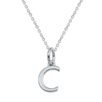 Sterling Silver Alphabet Initials Charms Necklace - Capsul