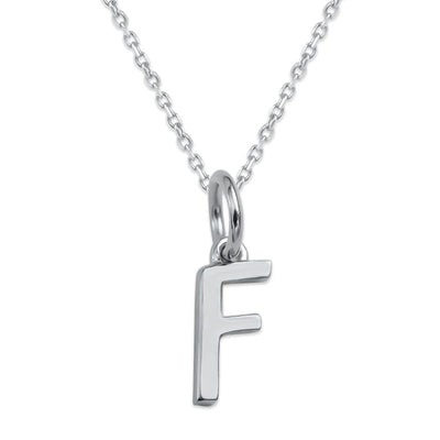 Sterling Silver Alphabet Initials Charms Necklace - Capsul