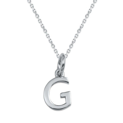 Sterling Silver Alphabet Initials Charms Necklace - Capsul