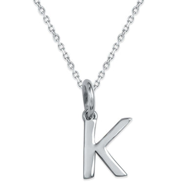 Sterling Silver Alphabet Initials Charms Necklace - Capsul