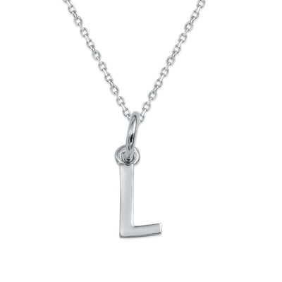 Sterling Silver Alphabet Initials Charms Necklace - Capsul