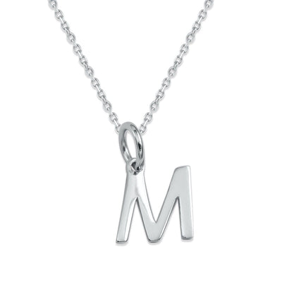 Sterling Silver Alphabet Initials Charms Necklace - Capsul