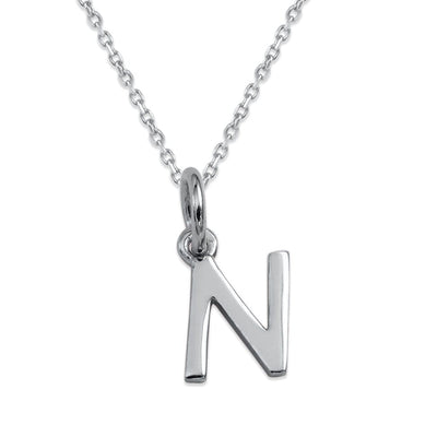 Sterling Silver Alphabet Initials Charms Necklace - Capsul