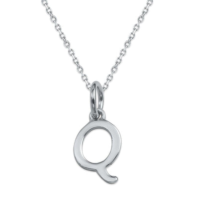 Sterling Silver Alphabet Initials Charms Necklace - Capsul