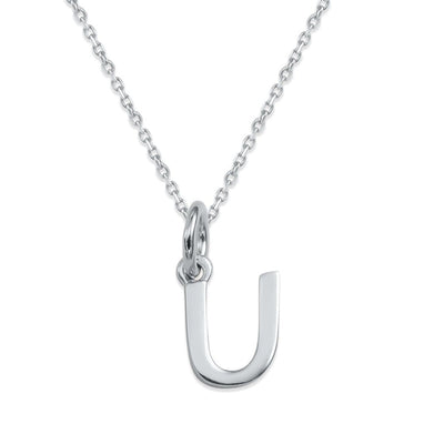 Sterling Silver Alphabet Initials Charms Necklace - Capsul