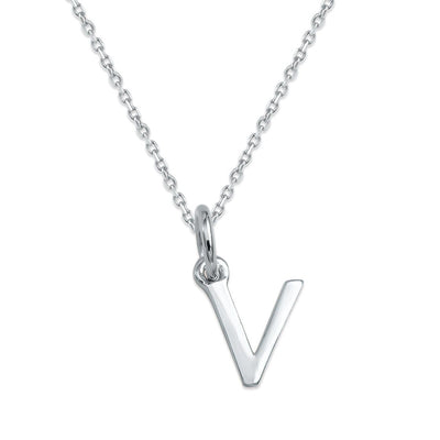 Sterling Silver Alphabet Initials Charms Necklace - Capsul