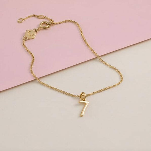 Sterling Silver Numbers Charms Bracelet - Capsul